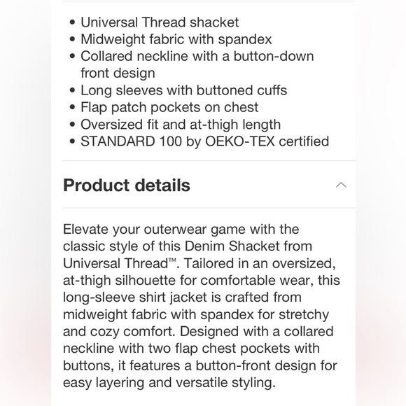 Women's Denim Shacket - Universal
Thread™ Clay Pink new - Picture 8 of 9